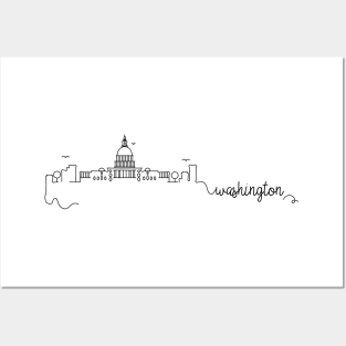 Washington DC City Signature Posters and Art